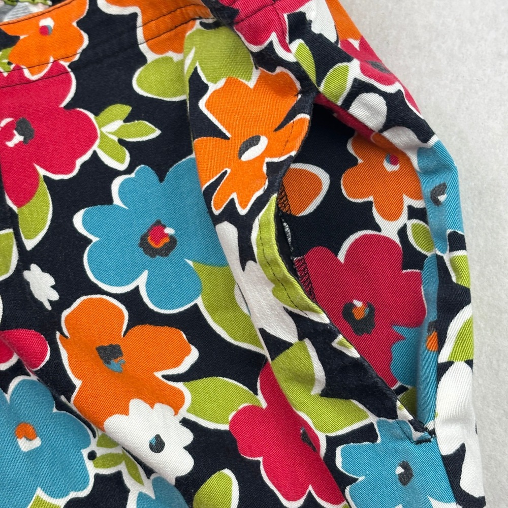 Breckenridge Cropped Pants Womens XL‎ Floral Elastic Waist Bold Retro - Picture 4 of 9